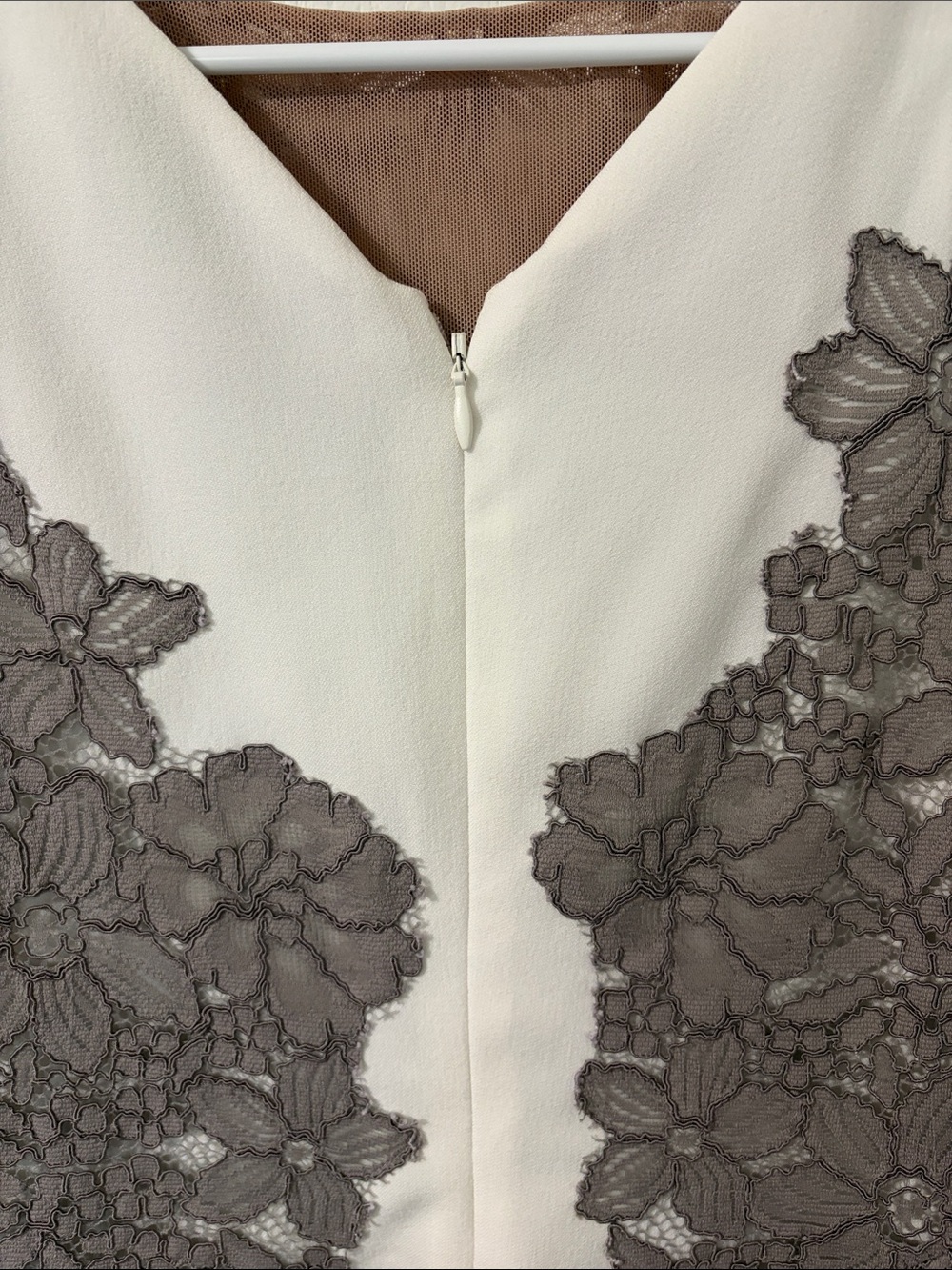 Lauren Ralph Lauren Zinna Ivory Formal Sheath Cocktail Dress Women’s New Size 0 - Picture 7 of 9